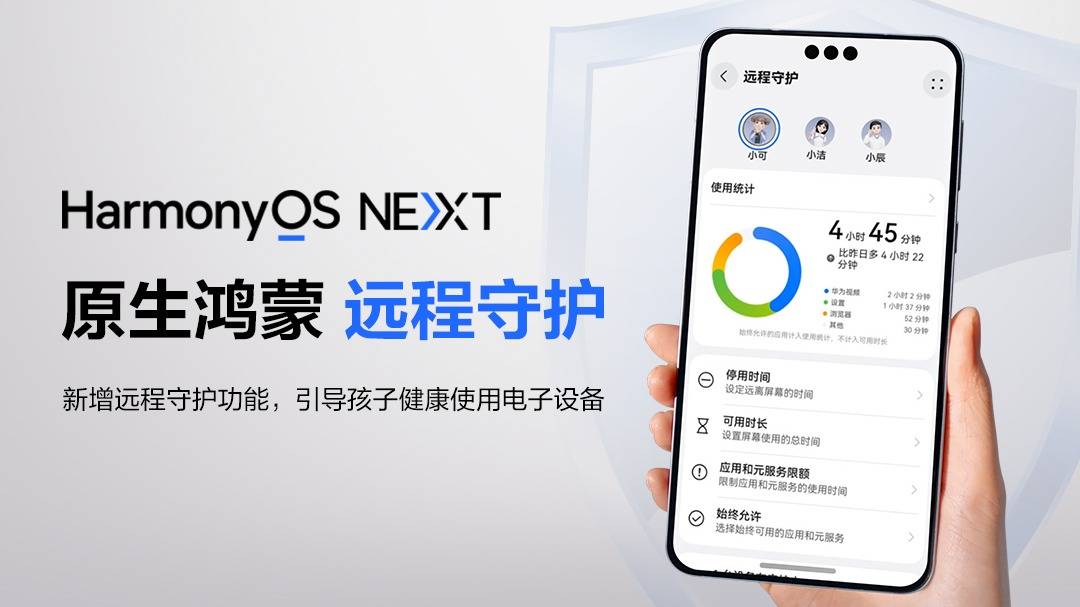 鸿蒙“远程守护”功能为孩子成长保驾护航九游会真人游戏第一品牌告别手机依赖原生(图4)
